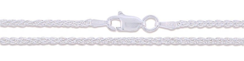Sac Silver Sterling Silver Wheat Chain 1.5mm Solid 925 Italy New Foxtail Spiga Necklace 16" - Image 2