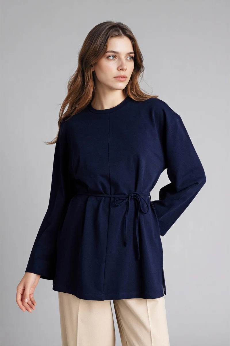ديفاكتو Loose Fit Long Sleeve Tunic