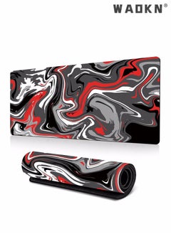 Anti-Skid Mousepad Large Keyboard Mouse Pad Desk Mat,Extended Contour Mouse Mat for Home and Office, Large Gaming Mousepad Laptop Keyboard Mat with Non-Slip Rubber Base, Stitched Edges(900x400mm)