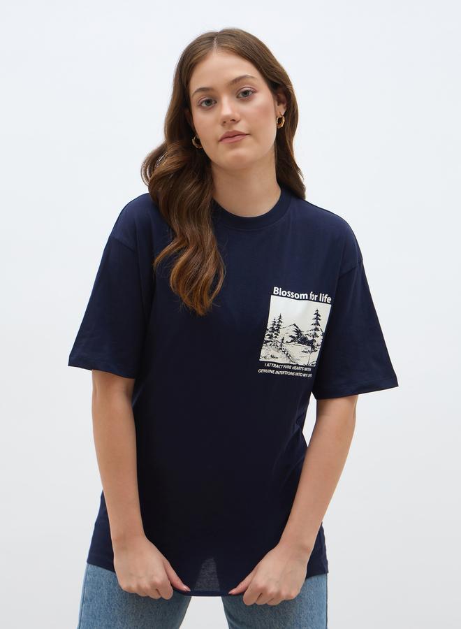 Styli Graphic Print Oversized T-Shirt - Image 2