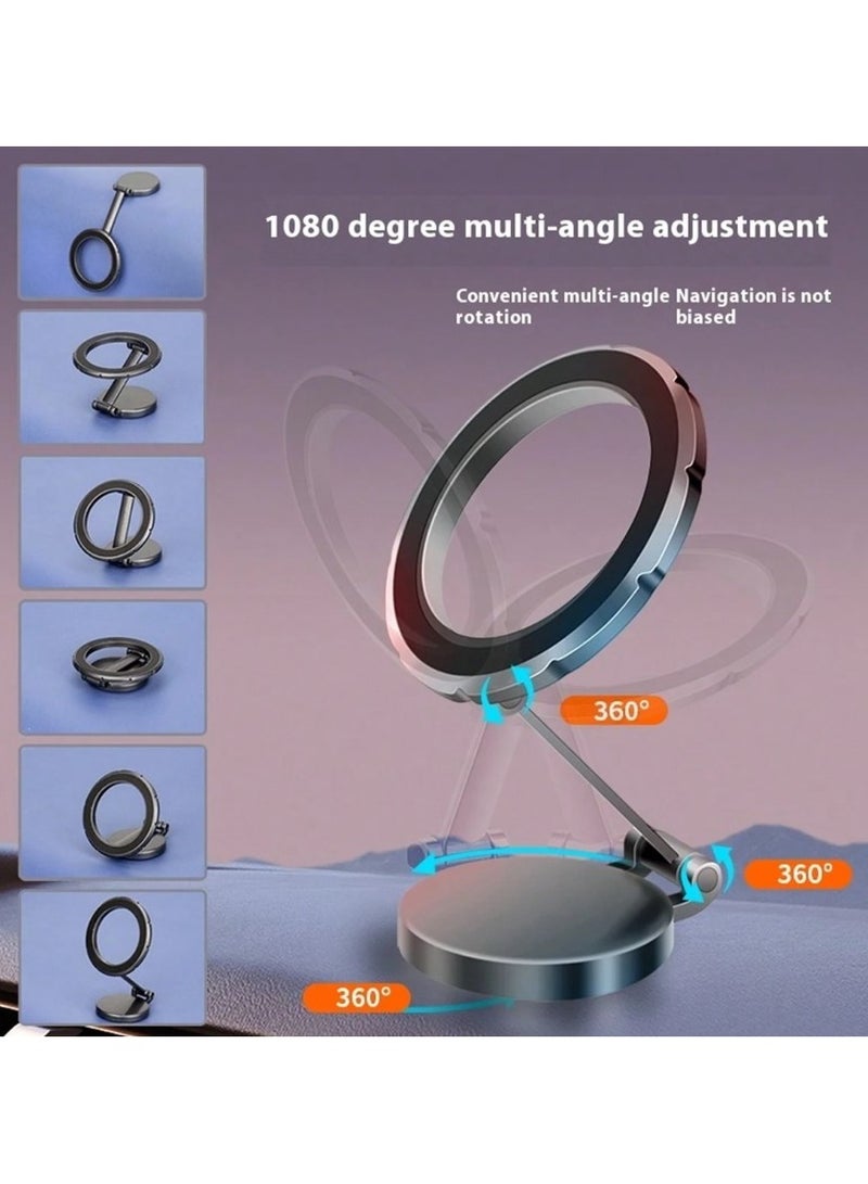 Magnetic Car Phone Holder with 360 Degree Rotation Foldable Car Mount Ventilated and High Temperature Resistant - Image 2