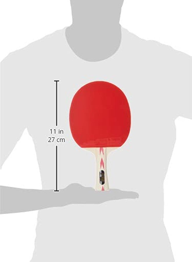 DHS Wood Tennis Bat S-S4F2 With TT Ball 40MM 2 STAR ORANGE (20 Pcs Box) And TT NET 409 - Image 4