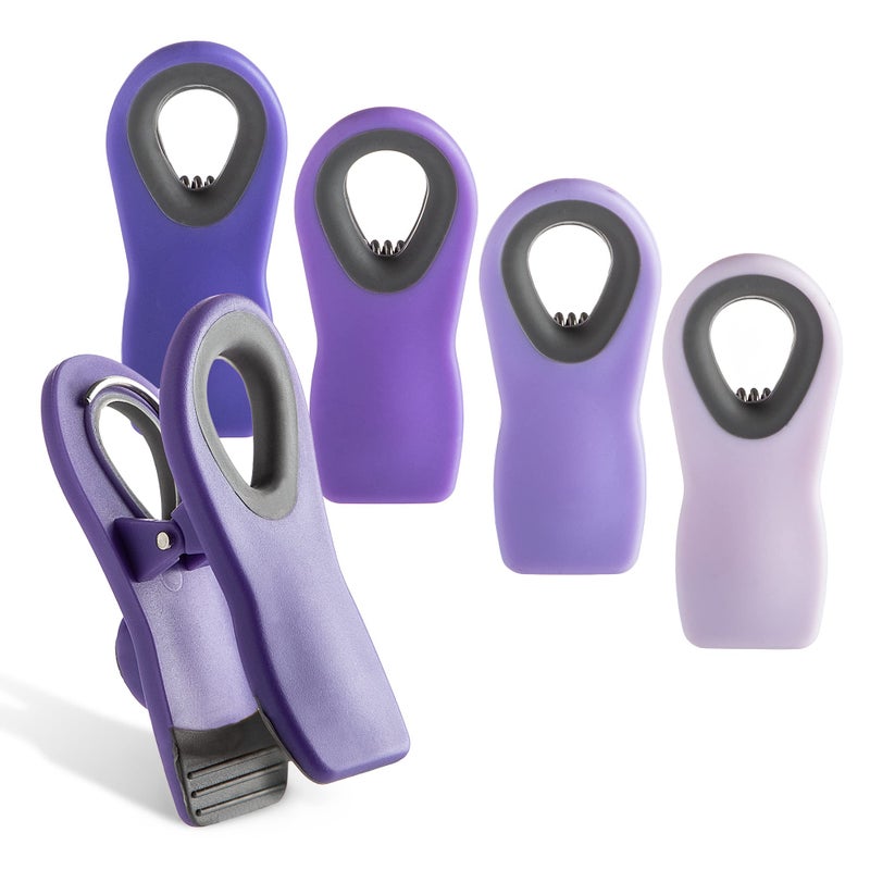 COOK WITH COLOR COOK WITH COLOR Magnet Bag Clips  Airtight Food Clips for Bread Snack and More Lavender Pack of 5
