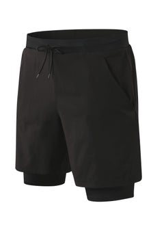 Men Quick Dry Breathable Elastic Shorts Black