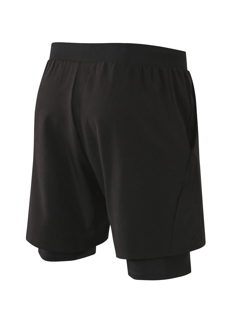 Loquat Men Quick Dry Breathable Elastic Shorts Black  - Image 2