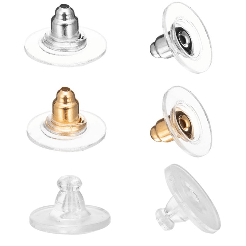 DSOMHZ Earring Backs for Studs/Droopy Ears - 150PCS Screw on Earring Backs - Image 1