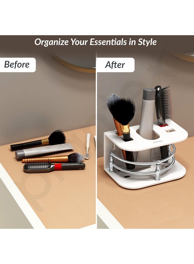 Plantex Acrylic Tooth Brush Holder/Stand/Tumbler for Bathroom Accessories for Home (7-inch; White) - Image 5