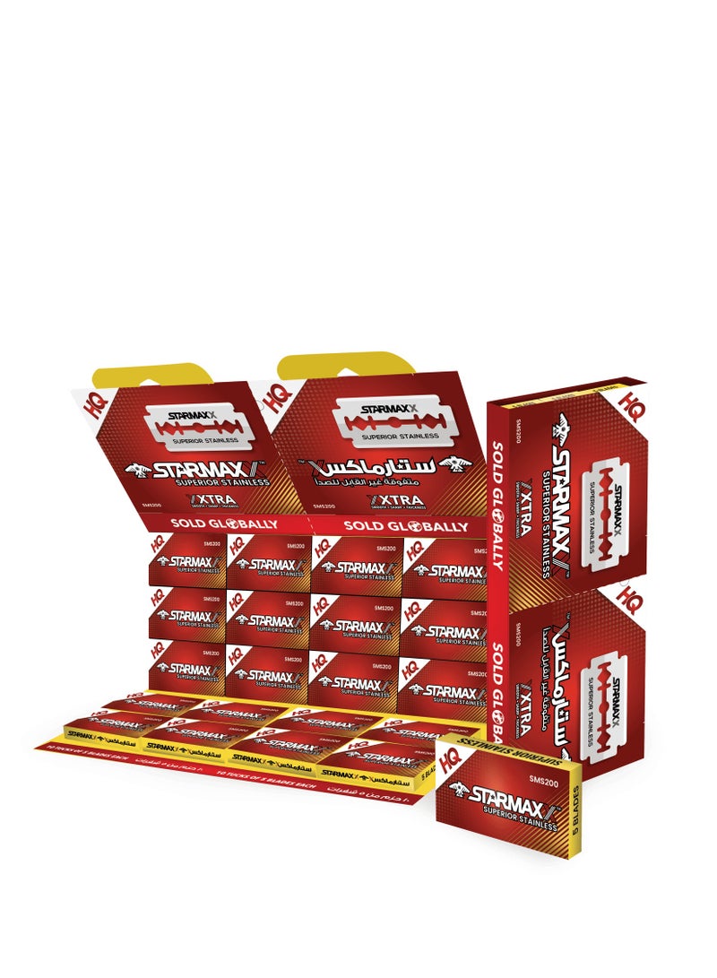 STARMAXX Superior Stainless Razor Blade, 100 Count, SMS200