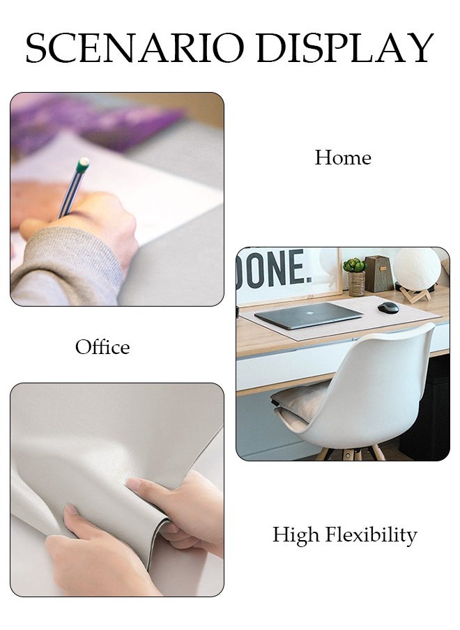 DUNISO Desk Pad Protector Mat, Dual Side PU Leather Desk Mat, Laptop Mat, Desk Protecor Mat, Large Mouse Pad Waterproof Desk Organizers Office Home Table Decor Gaming Writing Mat Smooth  - Image 4