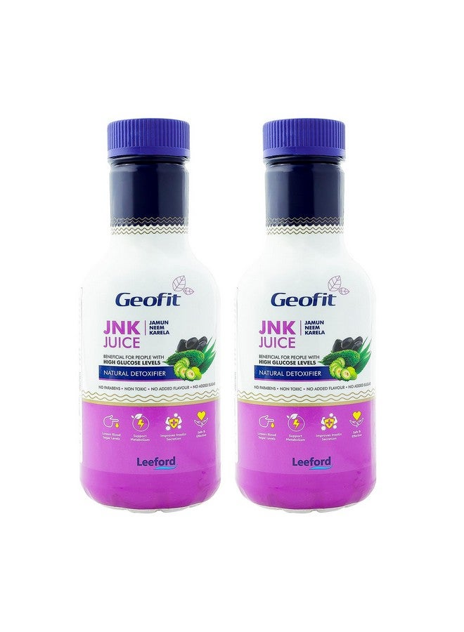 Leeford Geofit JNK Active Sugar Control Juice Pack of 2 (500 ml Each) With the Goodness of Jamun, Neem and Karela Clinically Proven To Manage Sugar Levels, Weight, Healthy Skin & Boost immunity - Image 1
