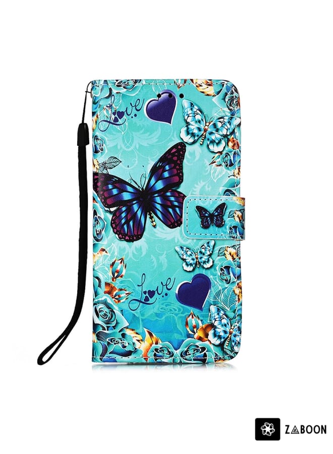 زبون غطاء حماية لهاتف موتورولا موتو G51 5G، مصنوع من الجلد المنسوج السادة برسومات ملونة - Image 2