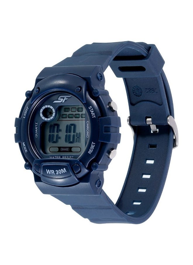 Sonata SF Digital Dial Grey Plastic Strap Watch for Men-NS7982PP11  - Image 4
