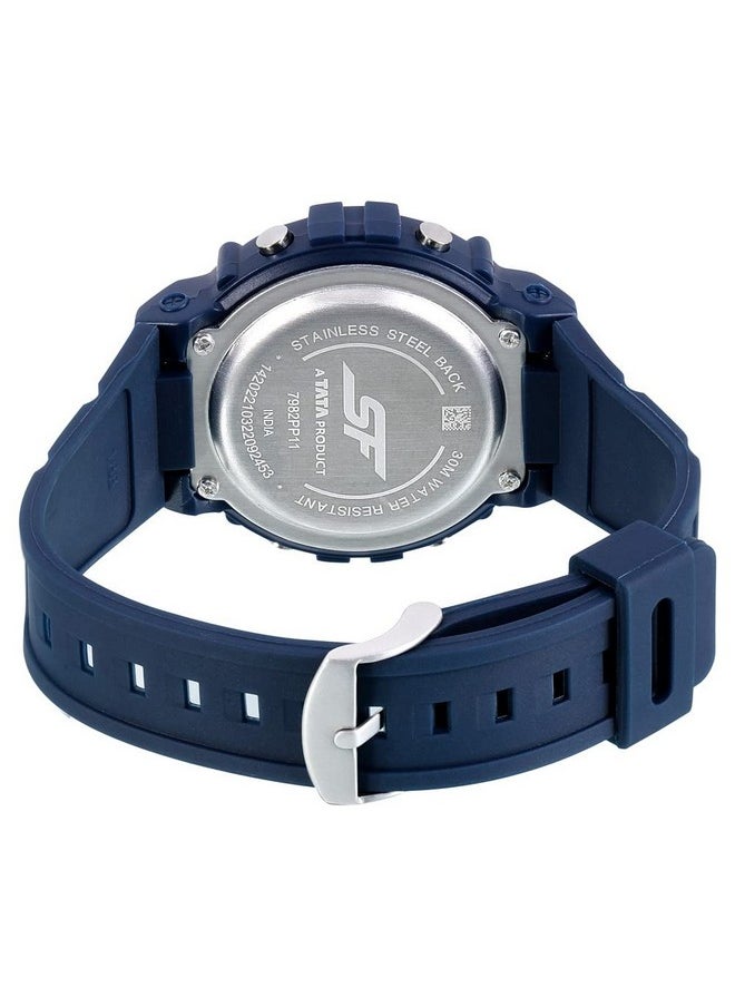 Sonata SF Digital Dial Grey Plastic Strap Watch for Men-NS7982PP11  - Image 3
