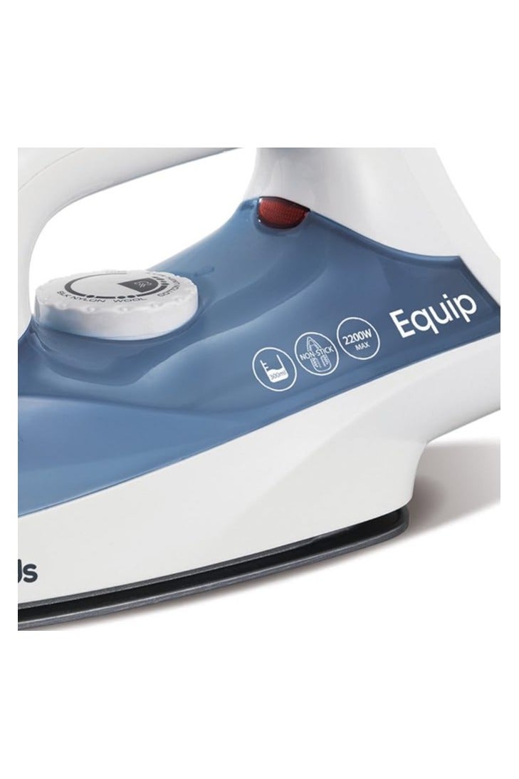 مورفي ريتشاردز مكواة بخارية بقدرة 2200 واط - قاعدة غير لاصقة، بخار مستمر، دفعة بخار، خزان سعة 300 مل، رش الماء وتنظيم السلك - أزرق/أبيض - Image 5