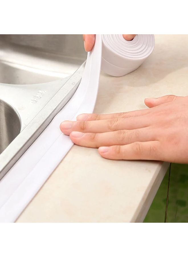 شريط PVC الأبيض المضاد للماء، النوع 3 2، شريط لاصق ذاتي للسد لمناطق زوايا جدران المطبخ والحمام - Image 5