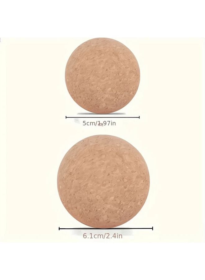 6 1cm Cork Massage Ball for Muscle Relaxation Trigger Point Release Fascia Deep Tissue Massager - Image 4