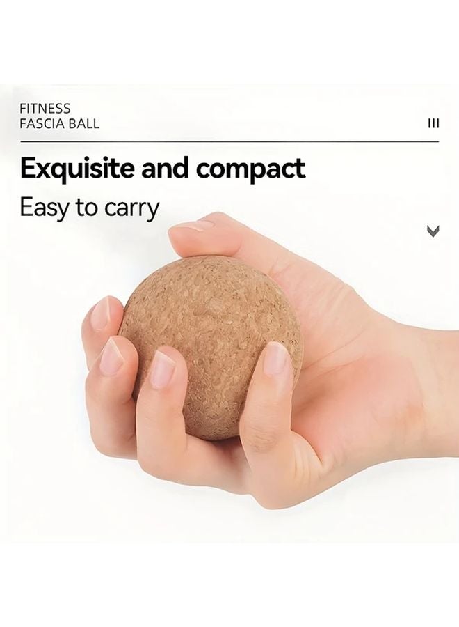 6 1cm Cork Massage Ball for Muscle Relaxation Trigger Point Release Fascia Deep Tissue Massager - Image 3