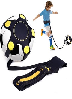 Y&D Soccer Training Equipment for Kids Adults Kick Throw Control Skills Solo Practice Aid Adjustable Waist Belt with Upgraded Leather Fixation Perfect Beginners Practicing Assist Set  - Image 1