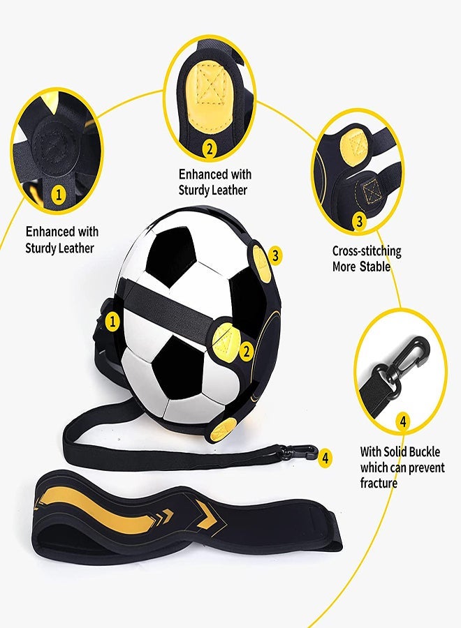 Y&D Soccer Training Equipment for Kids Adults Kick Throw Control Skills Solo Practice Aid Adjustable Waist Belt with Upgraded Leather Fixation Perfect Beginners Practicing Assist Set - Image 5