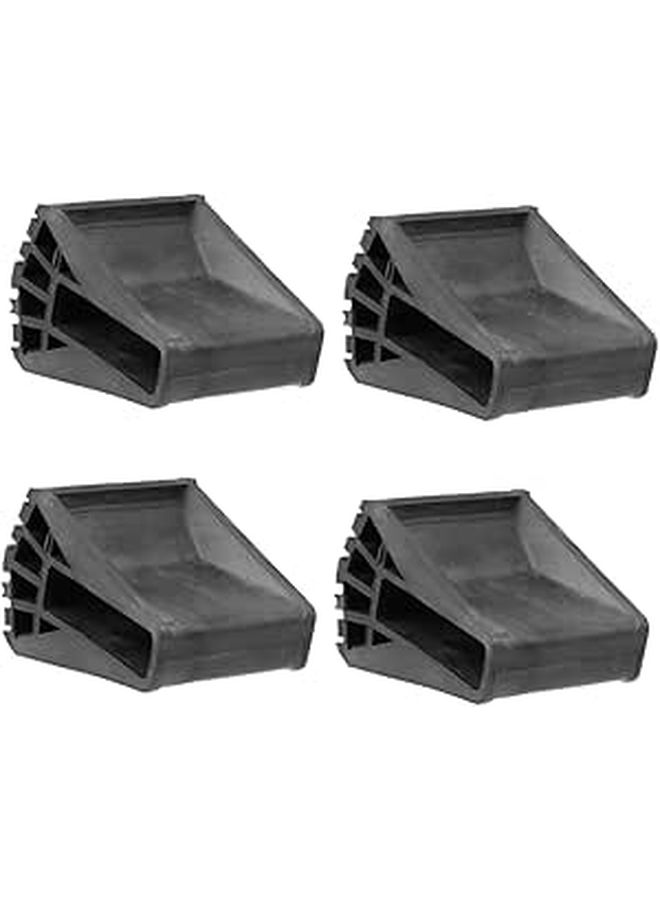 4Pcs Black Stair Edge Protector Non Skid Ladder Feet Covers for Furniture Floor Protection - Image 1