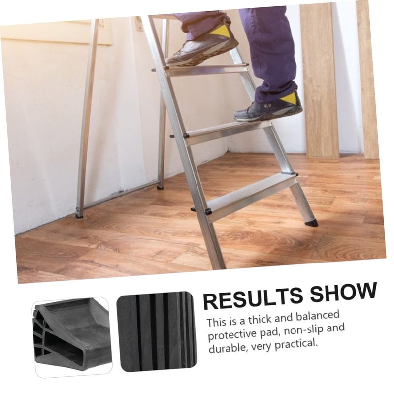 4Pcs Black Stair Edge Protector Non Skid Ladder Feet Covers for Furniture Floor Protection - Image 4