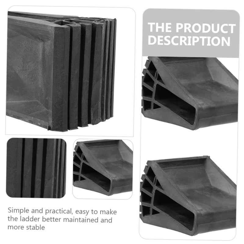 4Pcs Black Stair Edge Protector Non Skid Ladder Feet Covers for Furniture Floor Protection - Image 5