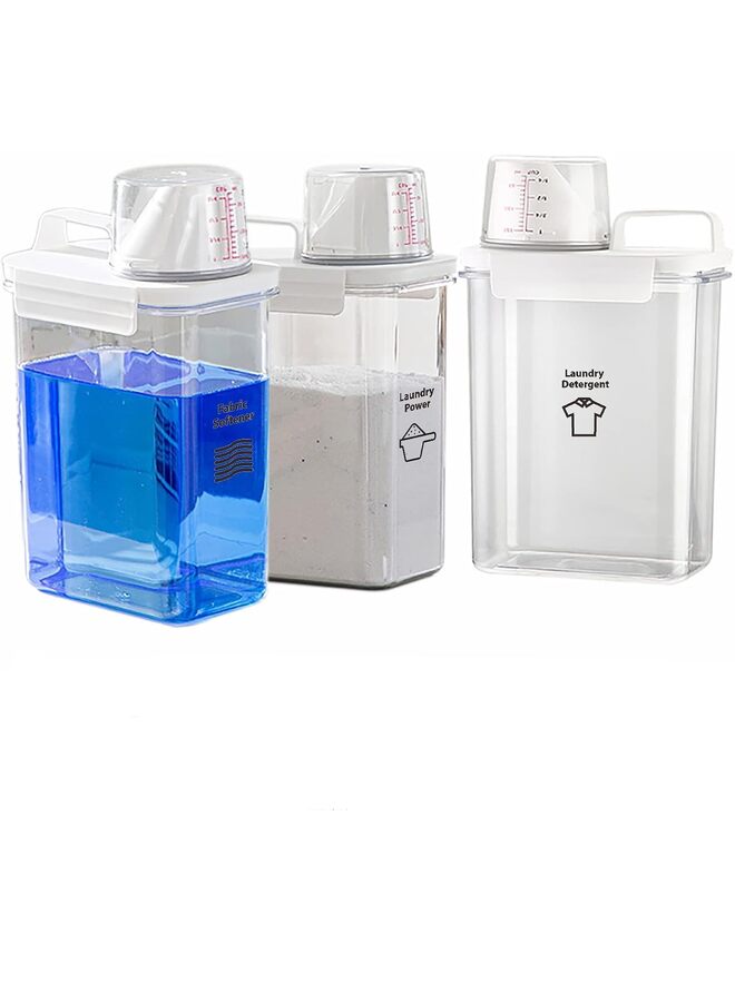 Liquid Laundry Detergent Dispenser For Laundry Room Organization And Storage, Large Capacity Laundry Soap Containers,Plastic Clear (Color : 1800ML) - Image 1