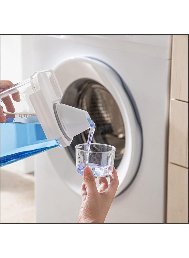 Liquid Laundry Detergent Dispenser For Laundry Room Organization And Storage, Large Capacity Laundry Soap Containers,Plastic Clear (Color : 1800ML) - Image 5