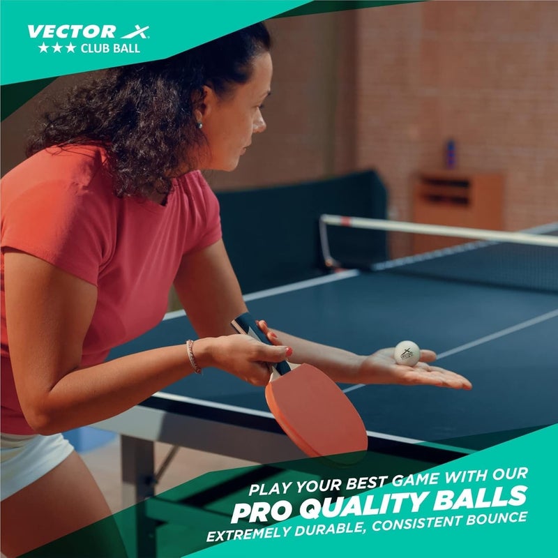 VECTOR X Club 3 Star Premium ABS Plastic Table Tennis Ball 3 box (Pack of 9) - Image 4
