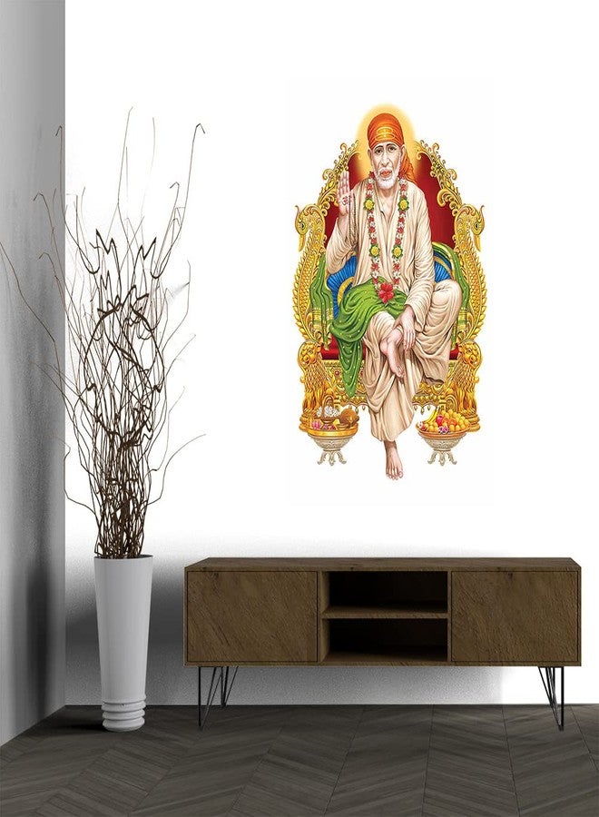 wallpics® Lord Sai Baba Self Adhesive Decorative Wall Sticker || (30cm X 45cm) cut5422-1 - Image 1