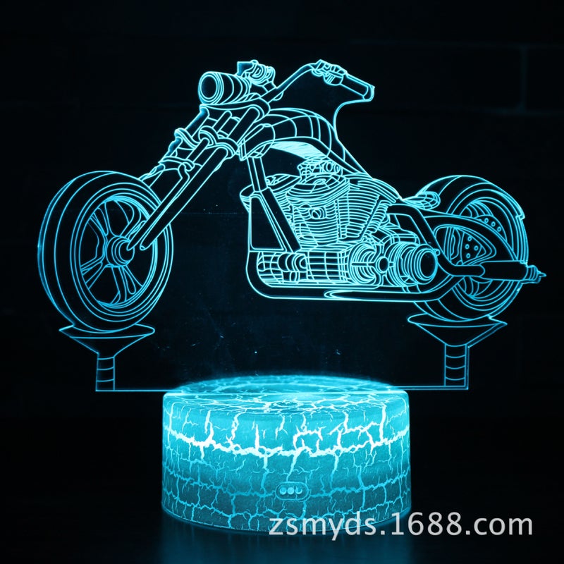 Dedicated To Harley Motorcycle Series Led Night Light Creative Colorful Visual 3D Lamp Gift Lamp - Image 3