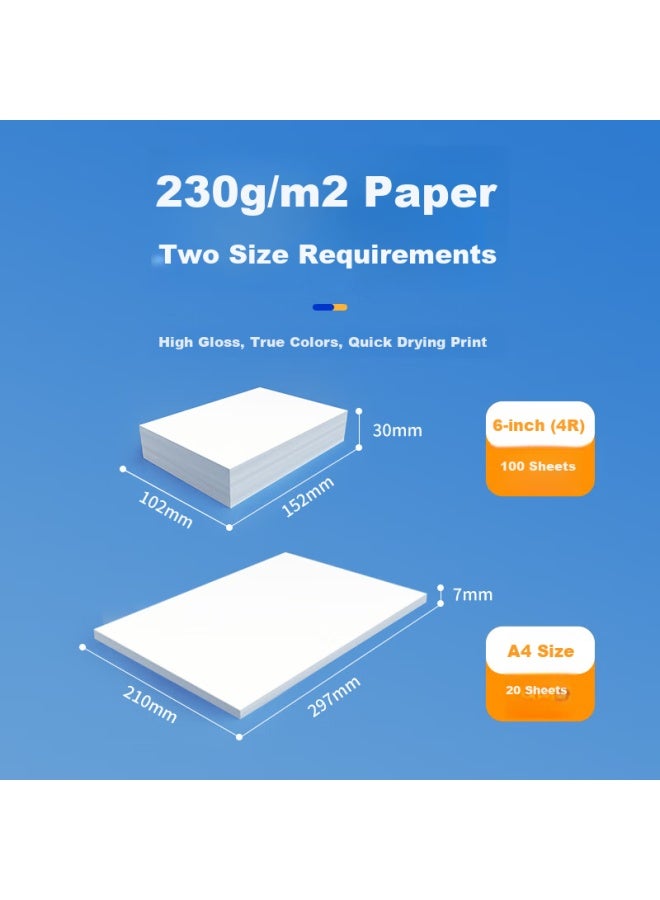 Nvv A4 Photo Printing Paper, 230g High Gloss Photo Paper, Inkjet High Gloss Photo Paper, 20 Sheets/pack, Bq-xpa4 - Image 3