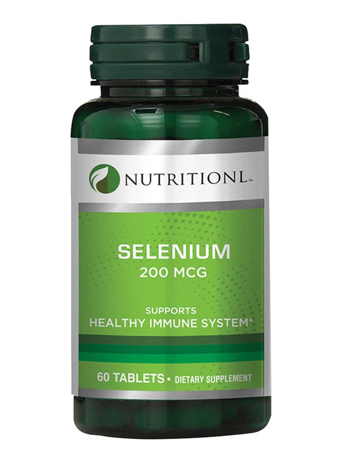 NUTRITIONL - Selenium 200 Mcg Dietary Supplement Supports Healthy Immune System 60 Tablets - Image 1