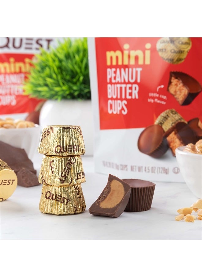 QUEST NUTRITION - Mini Peanut Butter Cups, High Protein, Low Carb, Gluten Free, 16 Count (Pack of 3) - Image 1