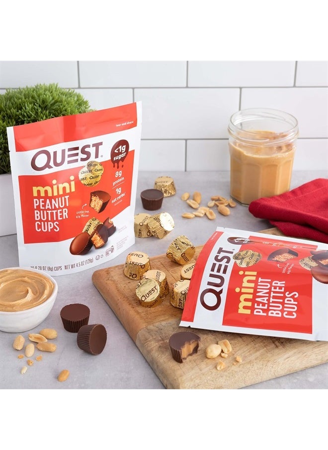QUEST NUTRITION - Mini Peanut Butter Cups, High Protein, Low Carb, Gluten Free, 16 Count (Pack of 3) - Image 1