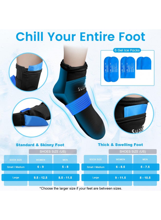 SUZZIPAD SuzziPad Foot Ice Pack Cooling Socks & Cold Gloves for Chemotherapy Neuropathy, Comfort Items for Chemo Patients, Ideal for Plantar Fasciitis, Gout Relief for feet, L - Image 4