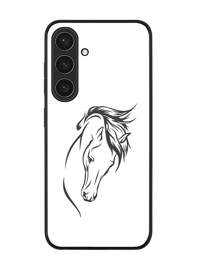 Stylizedd - Rugged Black edge case for Samsung Galaxy S24 Plus, Slim fit Soft Case Flexible Anti Drop TPU Gel Thin Cover- ArabStallion Strut - Image 1