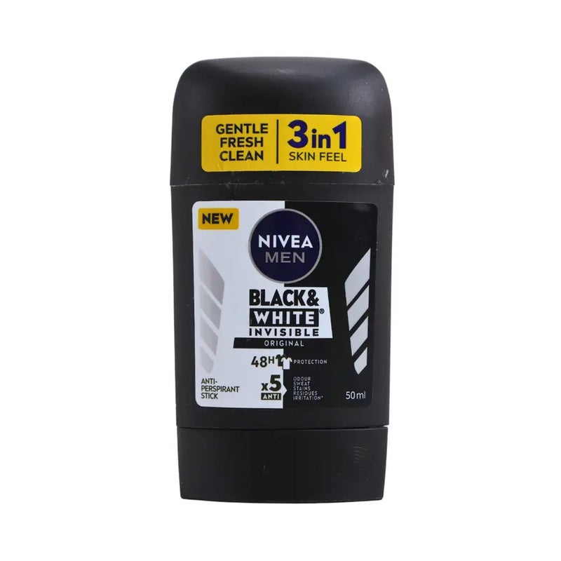 Nivea Men Black and White Invisible Original Anti-Perspirant Stick- 50ml