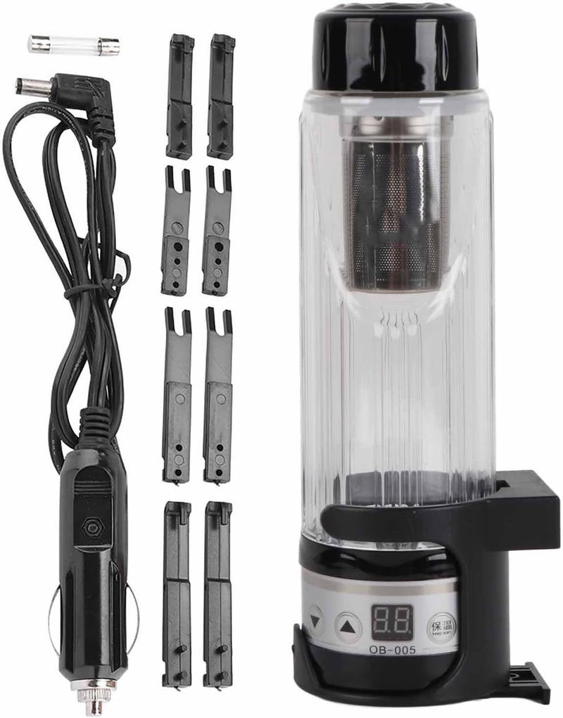 Domary Car Electric Kettle Travel Tea Mug Water Heating Cup 95W 420ml Holder (Dow30vcsduy9-03) - Image 3