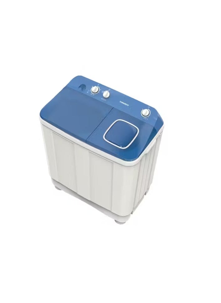 TORNADO Washing Machine Half Auto 10 Kg Pump White x Blue TMH-HS10CP(WB)  - Image 1
