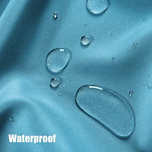 BONZER Outdoor Curtains for Patio Water Resistant Heavy Privacy Light Filtering Grommet Outside Curtains for Porch, Pergola, Gazebo, 1 Panel, 54W x 84L inch, Teal - Image 3