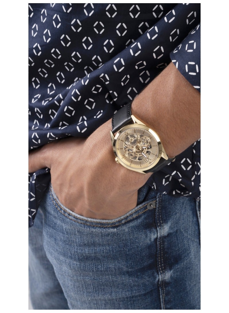 GUESS Men's Analog Leather Wrist Watch - GW0389G2 - 42 mm - Image 5