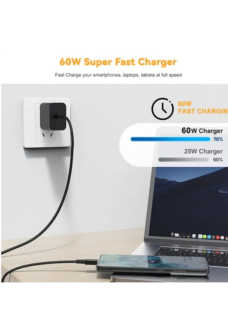 FAST Type C Cable A to Type C Data Cord P0remium Nylon Wire Compatible with iPhone Samsung Huawei Xiaomi MacBook Pro Switch MateBook X Pro iPad 1 M Black - Image 4