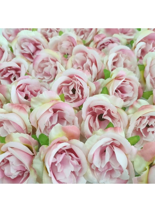 ATFL 2.2''Artificial Satin Rose Flower Heads,80Pcs Silk Rose Heads Bulk,Pink Rose Artificial Flowers Bulk,Artificial Stemless Rose Flower Heads for DIY Crafts Bouquet (80, Pink) - Image 5