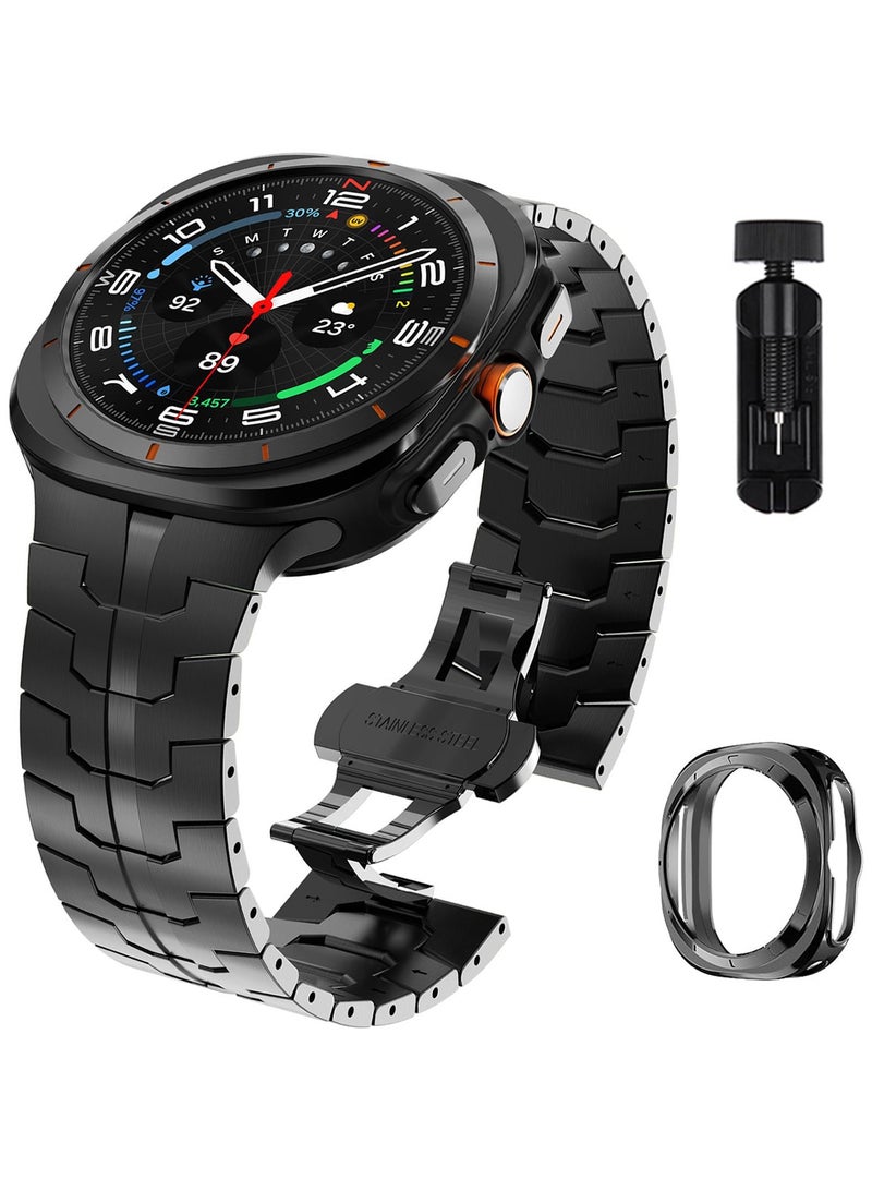 إس كولور سوار سامسونج جالاكسي ووتش 8 كلاسيك | ساعة سامسونج ٤٤ ملم و ٤٠ ملم | سلسلة معصم معدنية بديلة من الفولاذ المقاوم للصدأ - للرجال والنساء - Image 1