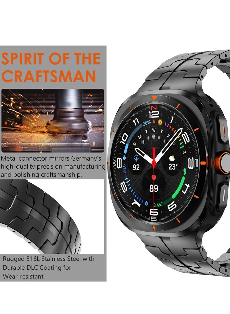 إس كولور سوار سامسونج جالاكسي ووتش 8 كلاسيك | ساعة سامسونج ٤٤ ملم و ٤٠ ملم | سلسلة معصم معدنية بديلة من الفولاذ المقاوم للصدأ - للرجال والنساء - Image 3