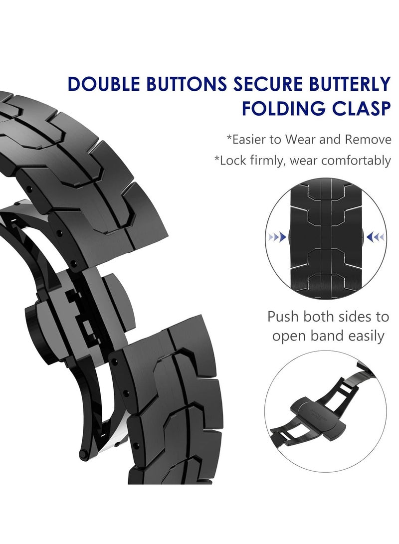 إس كولور سوار سامسونج جالاكسي ووتش 8 كلاسيك | ساعة سامسونج ٤٤ ملم و ٤٠ ملم | سلسلة معصم معدنية بديلة من الفولاذ المقاوم للصدأ - للرجال والنساء - Image 4