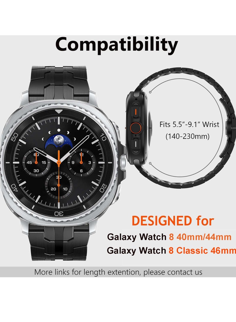 إس كولور سوار سامسونج جالاكسي ووتش 8 كلاسيك | ساعة سامسونج ٤٤ ملم و ٤٠ ملم | سلسلة معصم معدنية بديلة من الفولاذ المقاوم للصدأ - للرجال والنساء - Image 5
