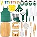 Busy edition 20 PCS Kids Safe Knife Set for Real Cooking Montessori Kitchen Tools for Toddlers Cooking Baking Set for Little Chefs Kids Kitchen Knife Crinkle Cutter Kid Apron for Girls Boys - Image 2