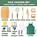 Busy edition 20 PCS Kids Safe Knife Set for Real Cooking Montessori Kitchen Tools for Toddlers Cooking Baking Set for Little Chefs Kids Kitchen Knife Crinkle Cutter Kid Apron for Girls Boys - Image 4